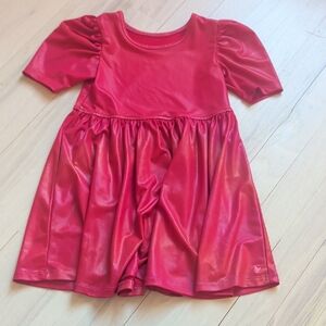 Pink Chicken Red Metallic Lamē Dress
